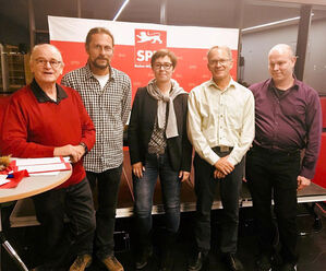 V.l.n.r: Gerd Schneider, Jochen Filsinger, Dr. Andrea Schröder-Ritzrau, Dr. Christoph Aly, Achim Zimmerer
