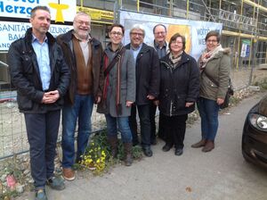 SPD Fraktionen mit Dieter Bonk, Geschäftsführer der Städtischen Wohnungsbaugesellschaft Wiesloch (links im Bild)