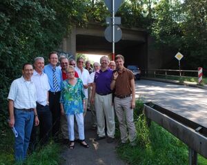 Die SPD Dielheim hatte die Kreisräte zum Ortstermin eingeladen