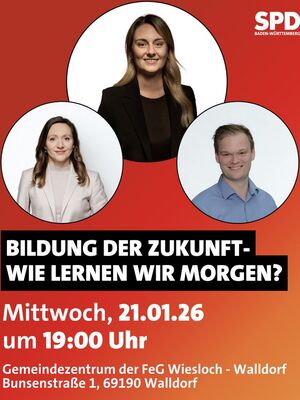 Diskutieren überBildungspolitik: Xenia Rösch, Jasmina Hostert MdB und Stefan Gretzinger.