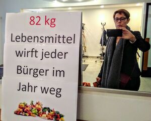 Andrea Schröder-Ritzrau beim 10-jährigen Jubiläum der Tafel Walldorf im September 2018.