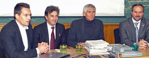 Dr. Kai Schmidt-Eisenlohr, Memet Kilic, Prof. Gert Weisskirchen, Bakir Alboga