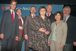 Dr. Lars Castellucci, Jens Rüttinger, Thomas Funk, Leni Breymaier, Lothar Binding, Rosa Grünstein, Gerhard Kleinböck