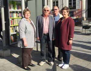 v.l. StRin Petra Wahl, Vorsitzender der Generationenbrücke Roland Portner, StR Klaus Winnes, StRin Elisabeth Krämer